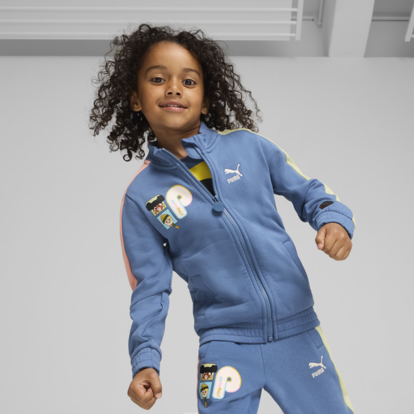 PUMA x PLAYMOBIL® T7 Jacket Kids, Blue Horizon, large-MEX