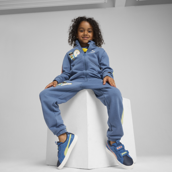 PUMA x PLAYMOBIL® T7 Jacket Kids, Blue Horizon, large-MEX