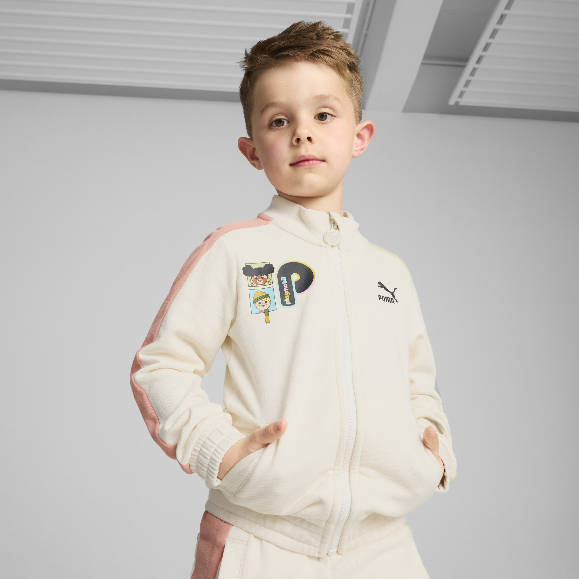 Puma x PLAYMOBIL® T7 Jacke Kinder | Mit Print | Multi | Größe: 7-8Y