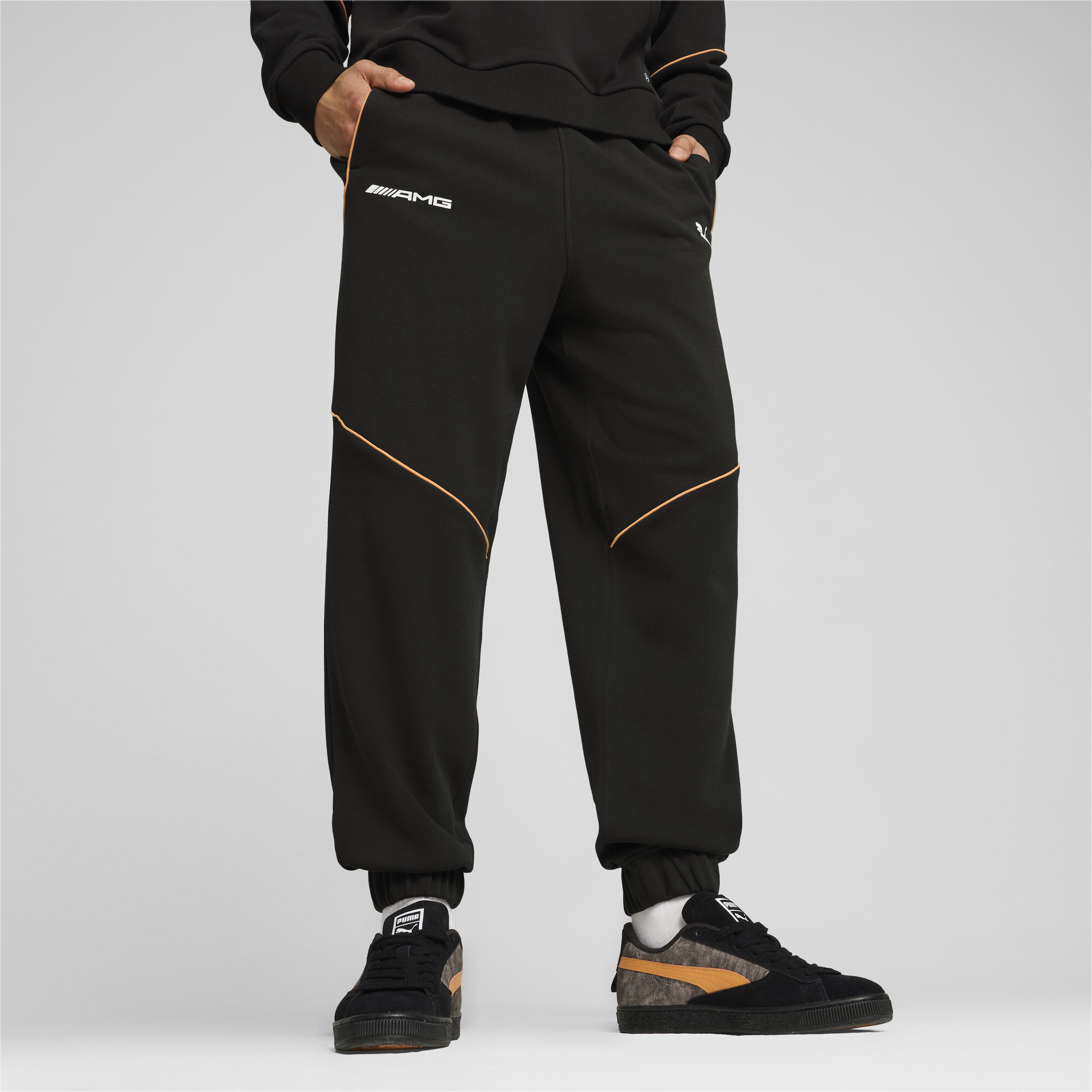 Men's Puma Mercedes-AMG Motorsport Sweatpants, Black, Size L, Clothing