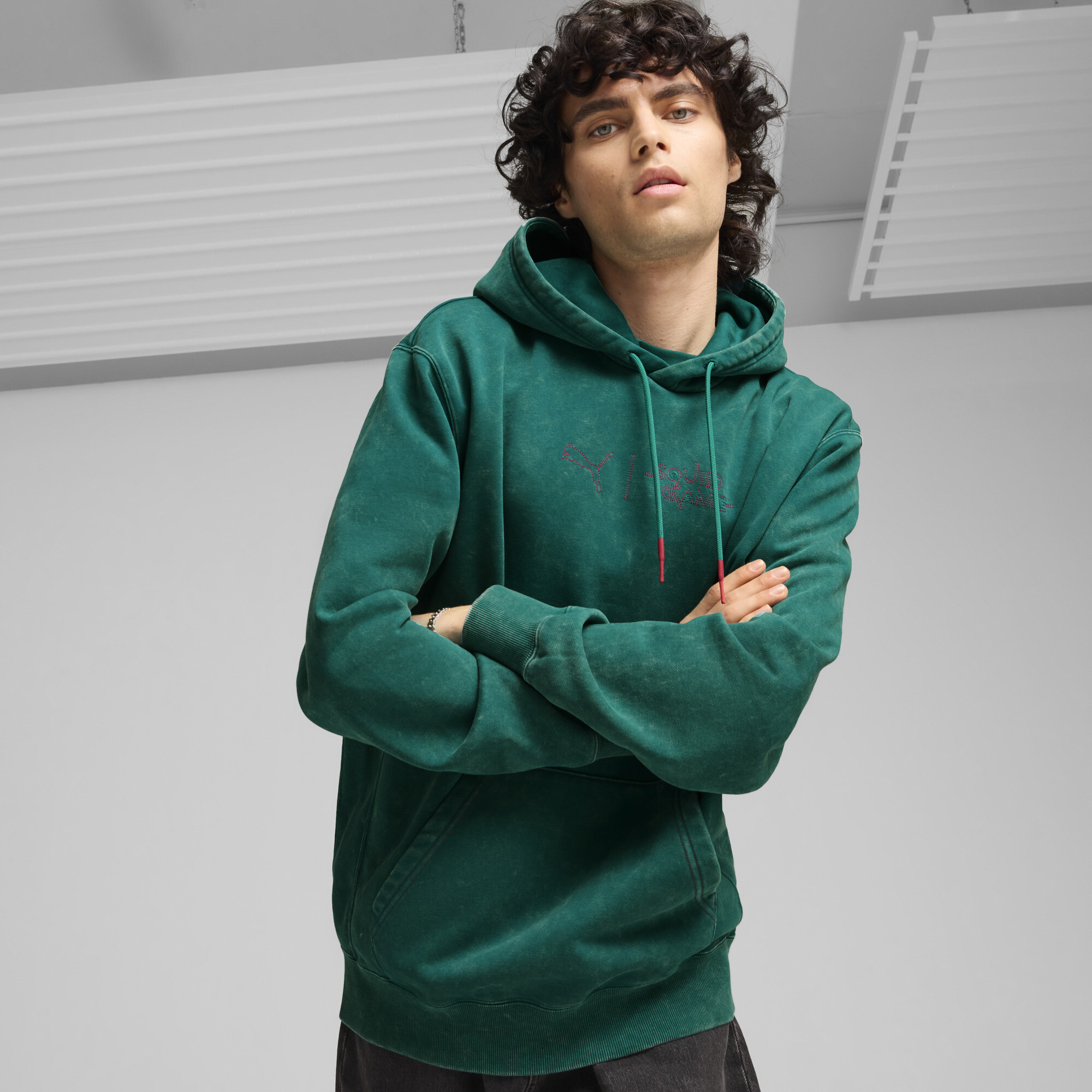 Men's Puma X SQUID GAME Hoodie, Green, Size S, Clothing