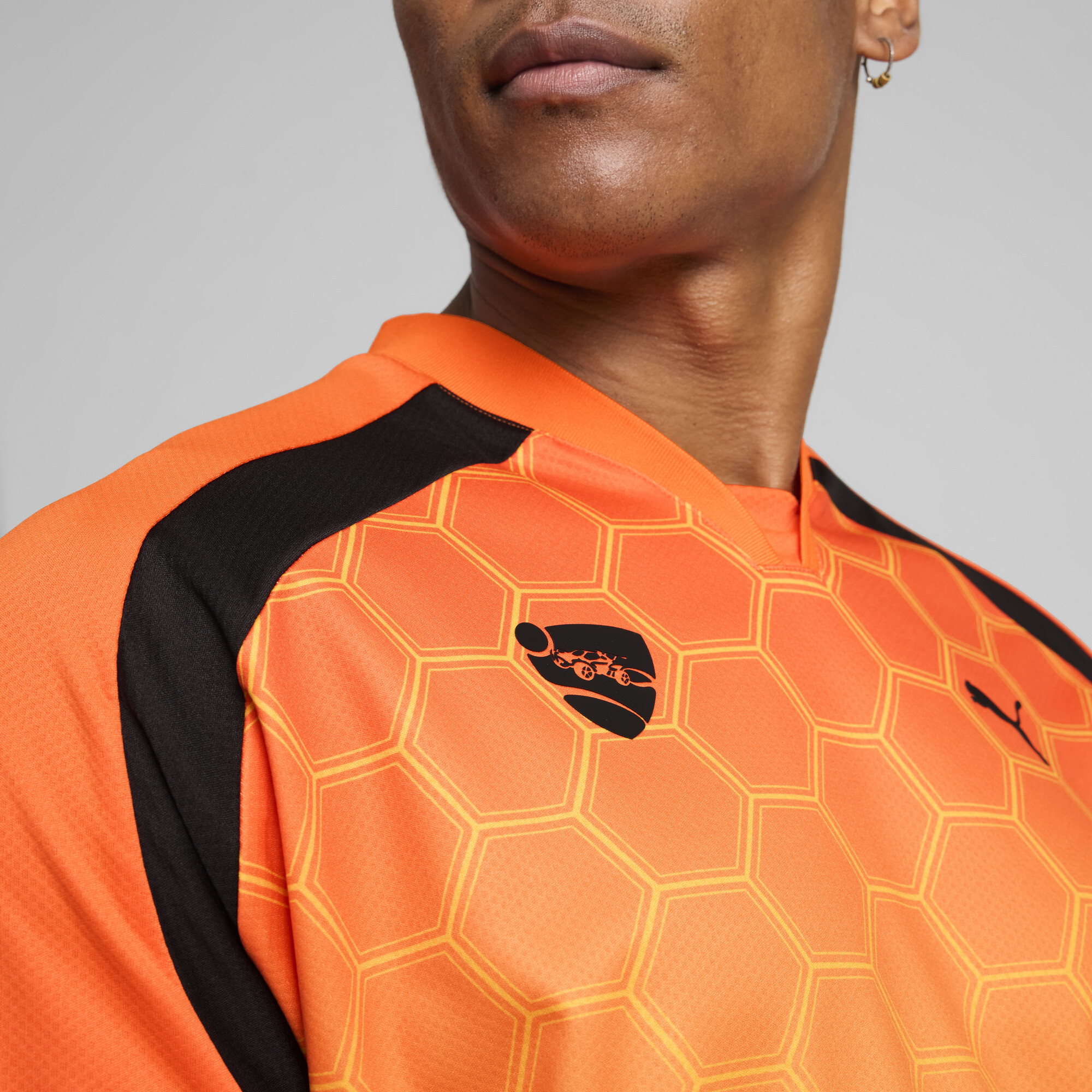 Men's PUMA X ROCKET LEAGUE Jersey Men In Orange, Size XS, Polyester