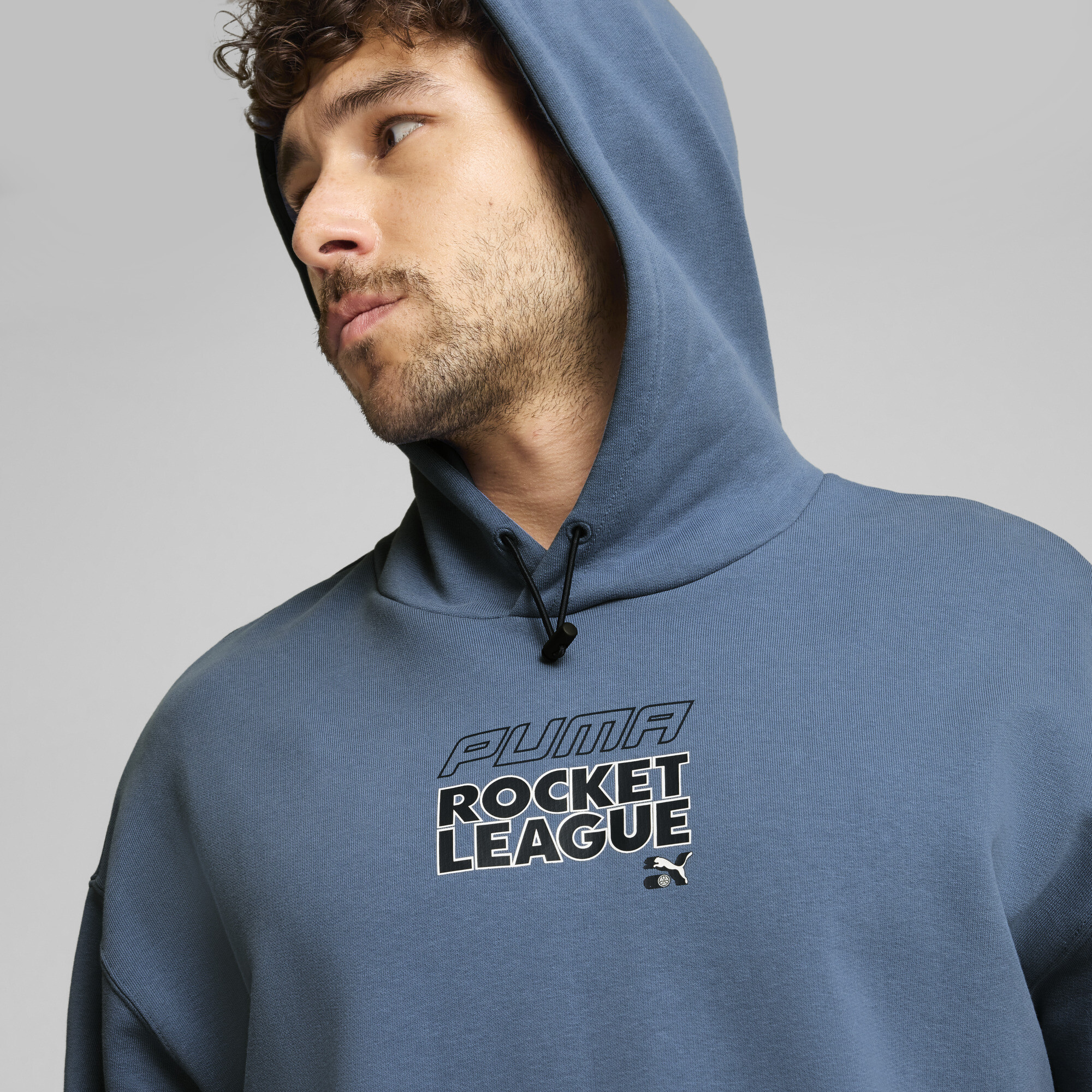 Men's Puma X ROCKET LEAGUE Hoodie, Blue, Size XXL, Clothing