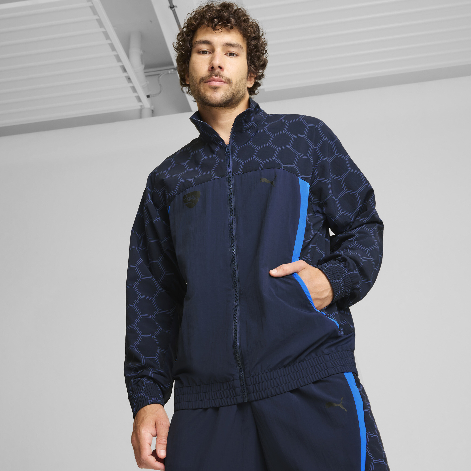 Puma x ROCKET LEAGUE Jacke Herren | Mit Other Pattern | Club Navy | Größe: M