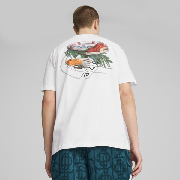Remera PUMA x PALM TREE CREW con estampa para hombre, PUMA White, large-ARG
