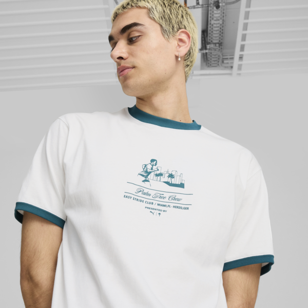 Remera PUMA x PALM TREE CREW Ringer para hombre, PUMA White, large-ARG