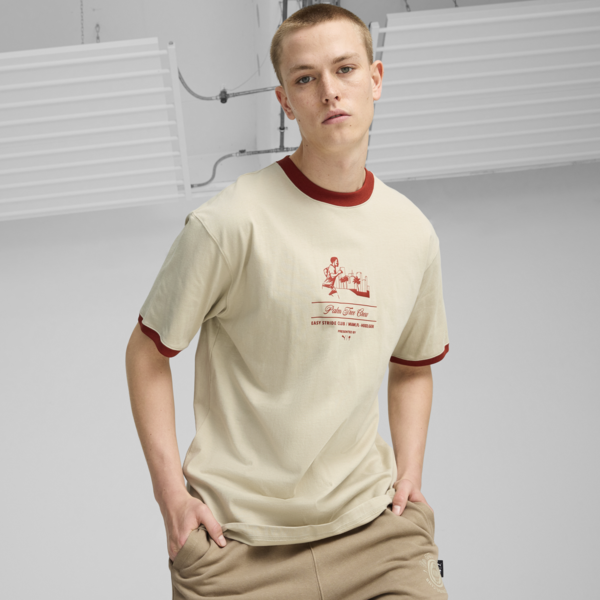 Remera PUMA x PALM TREE CREW Ringer para hombre, Desert Dust, large-ARG