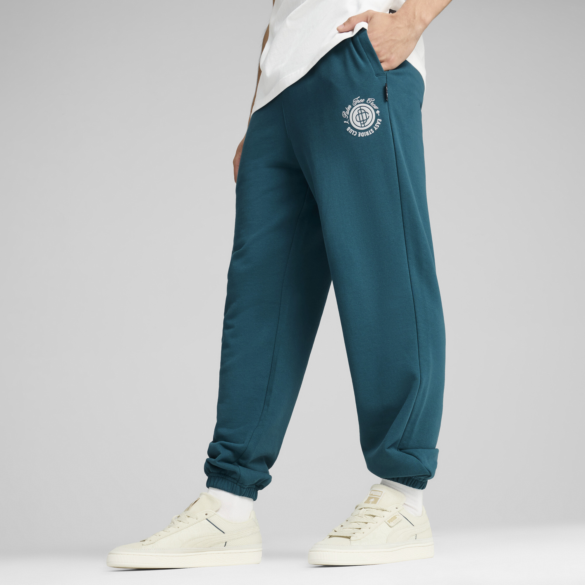 Puma x PALM TREE CREW Jogginghose Herren | Mit Print | Cold Green | Größe: XS