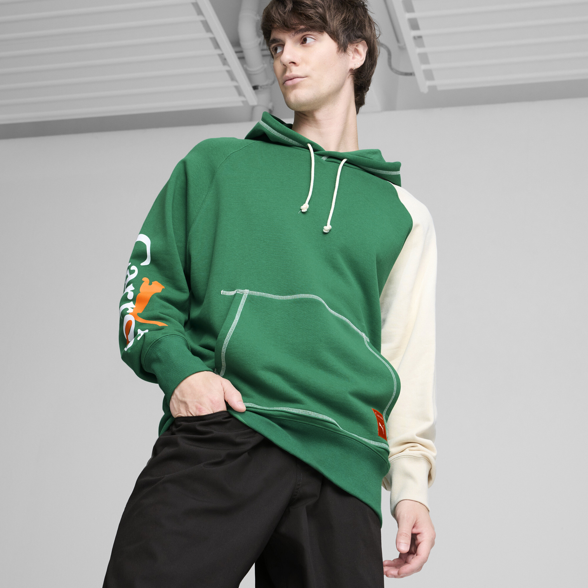 Худи PUMA x Carrots Men's Hoodie | Цвет: Зеленый | Archive Green