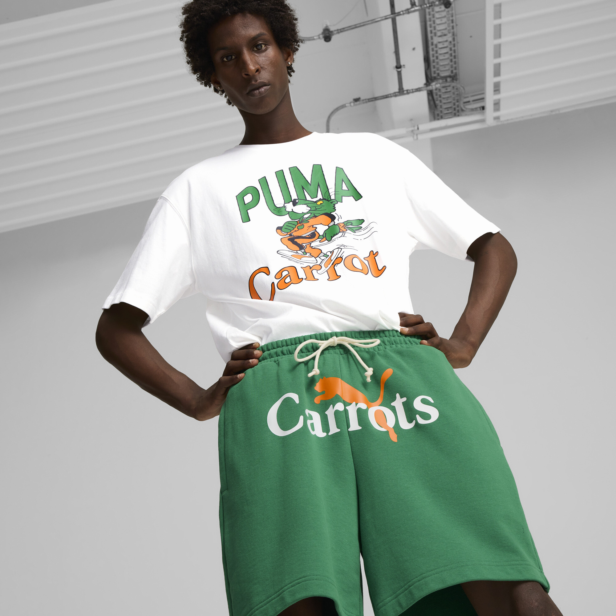 Men's Puma X Carrots's Shorts, Green, Size S, Clothing