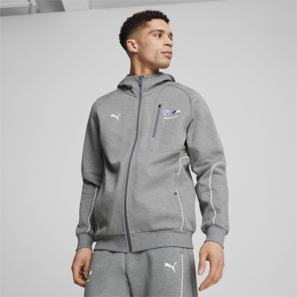 Campera con capucha BMW M Motorsport para hombre, Medium Gray Heather, large-ARG