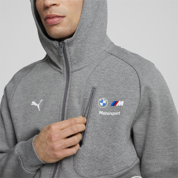 Campera con capucha BMW M Motorsport para hombre, Medium Gray Heather, large-ARG