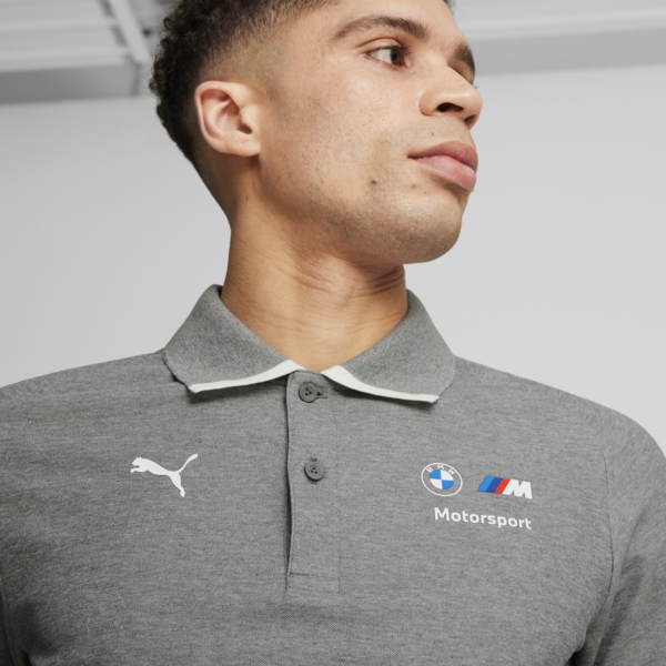 Remera polo BMW M Motorsport para hombre, Medium Gray Heather, large-ARG