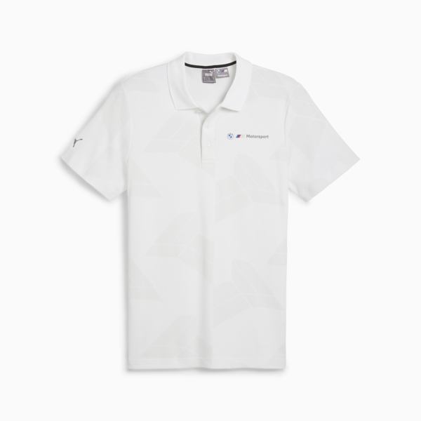 BMW M Motorsport Jacquard Polo Men, PUMA White, large-ZAF