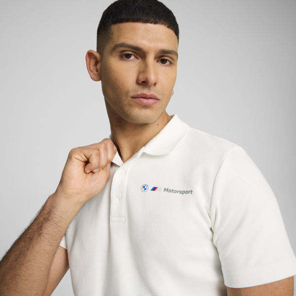 BMW M Motorsport Jacquard Polo Men, PUMA White, large-ZAF