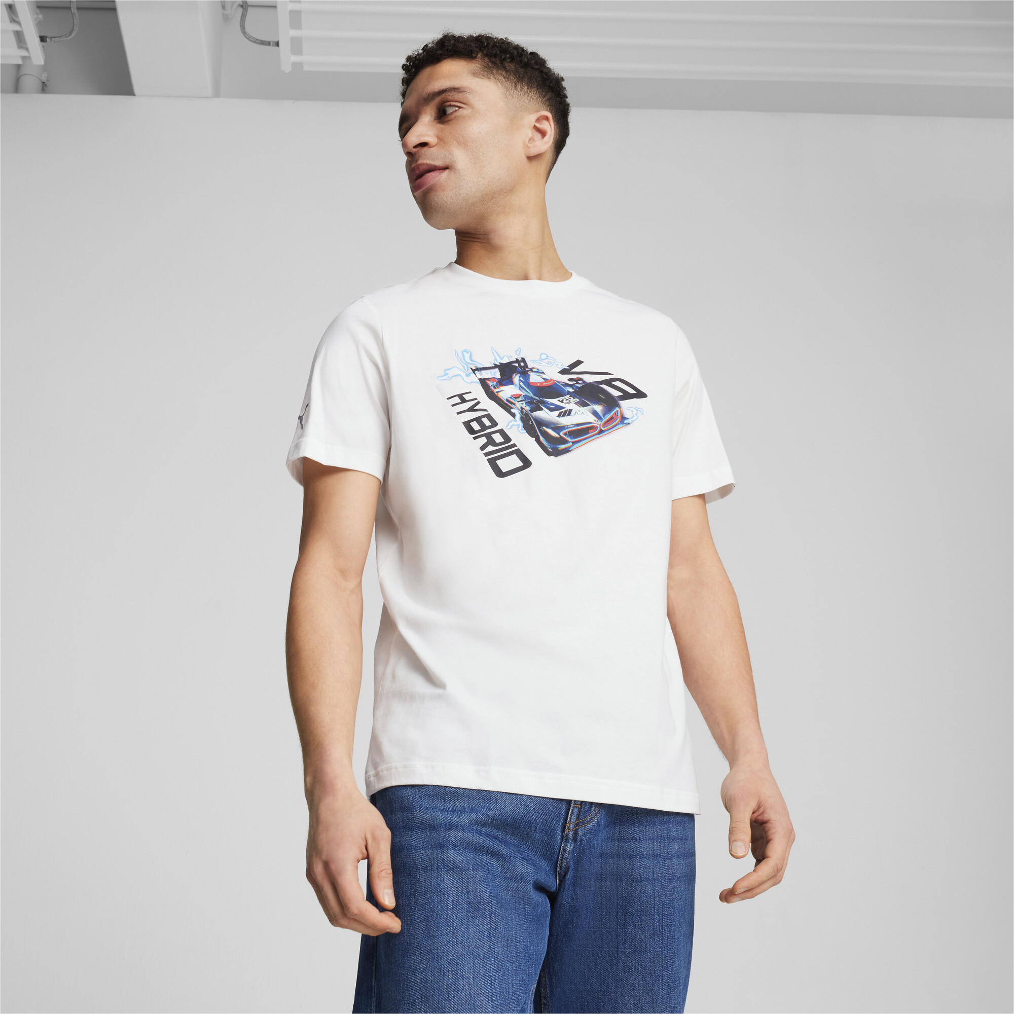 Puma BMW M Motorsport T-Shirt mit Autografik Herren | Mit Plain | White | Größe: L