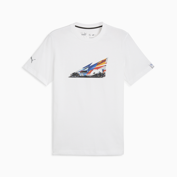 BMW M Motorsport Car Graphic Tee Men, PUMA White, large-ZAF