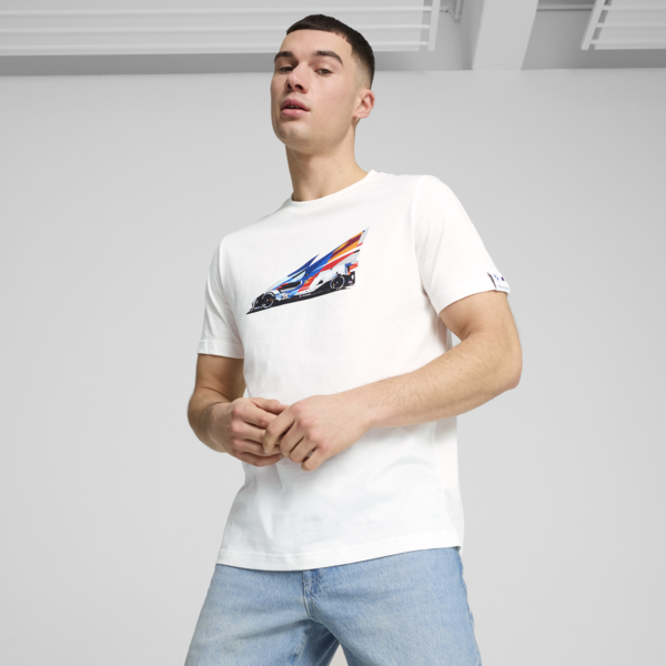 BMW M Motorsport Car Graphic Tee Men, PUMA White, large-ZAF