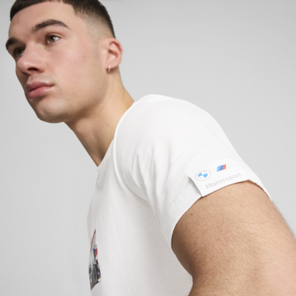 BMW M Motorsport Car Graphic Tee Men, PUMA White, large-ZAF