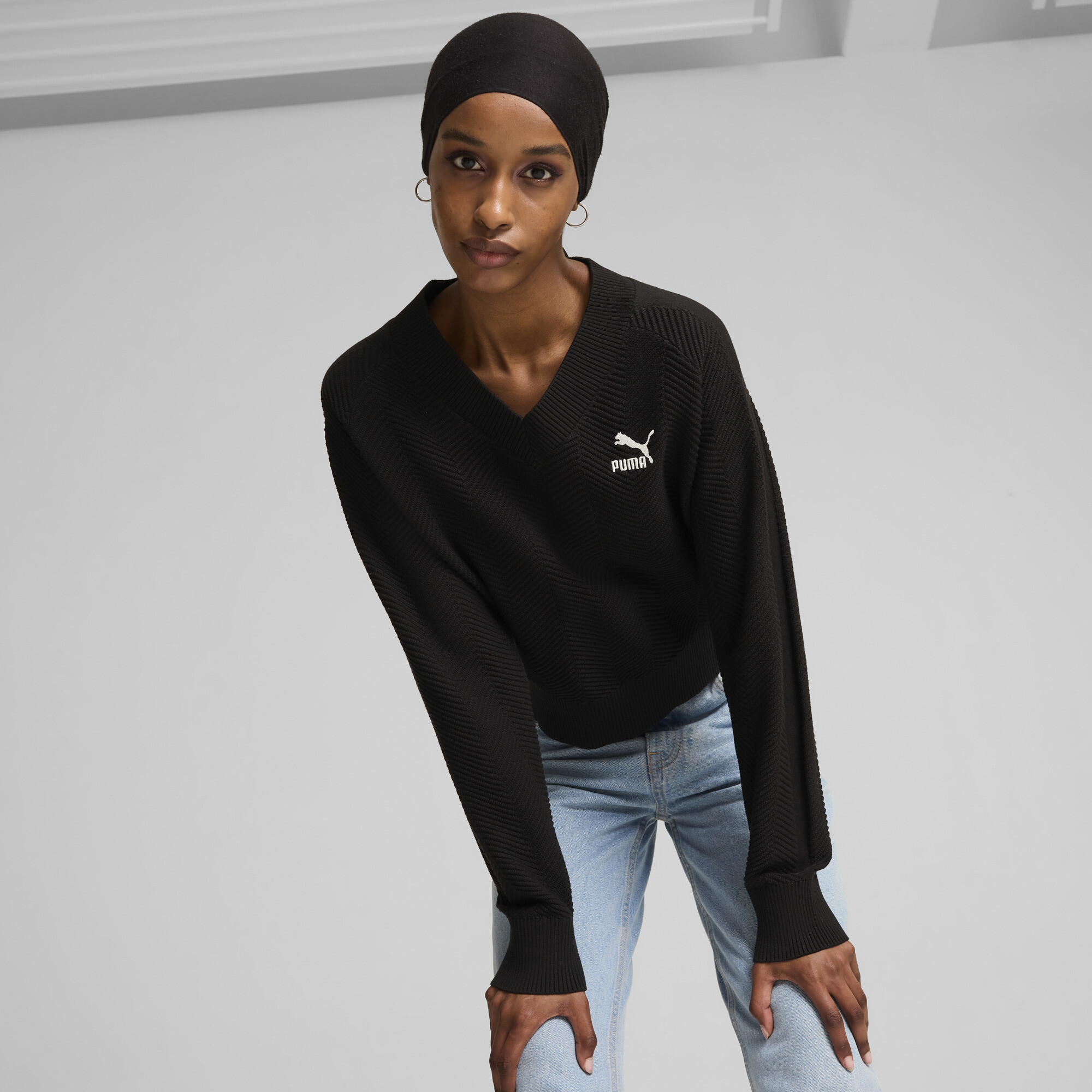 PUMA Sweatà col en V T7 Femme Vêtements - vue 1