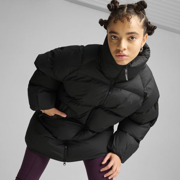 Chamarra puffer oversize para mujer, PUMA Black, large-MEX