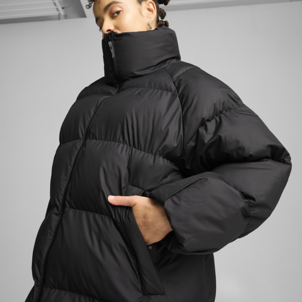 Chamarra puffer oversize para mujer, PUMA Black, large-MEX