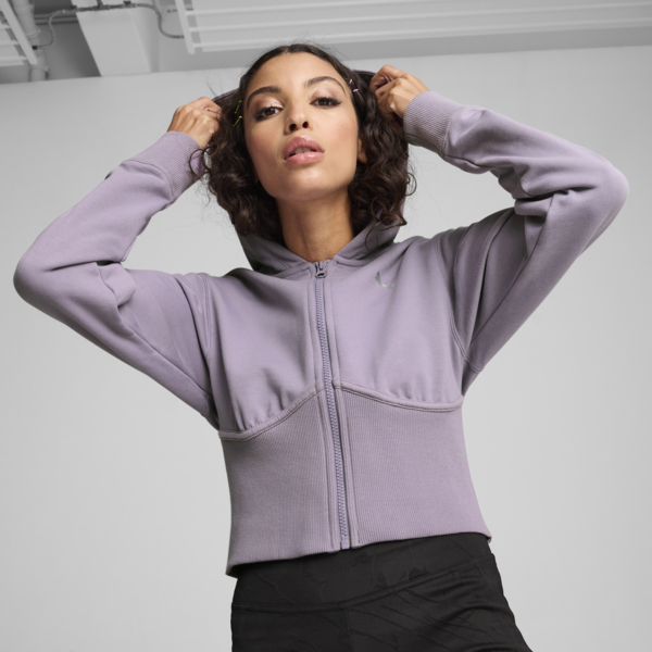 Buzo con capucha DARE TO Cropped, Pale Plum, large-ARG