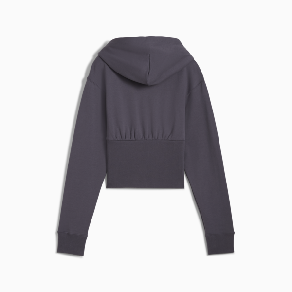 DARE TO Cropped Hoodie Women, Galactic Gray, large-ZAF