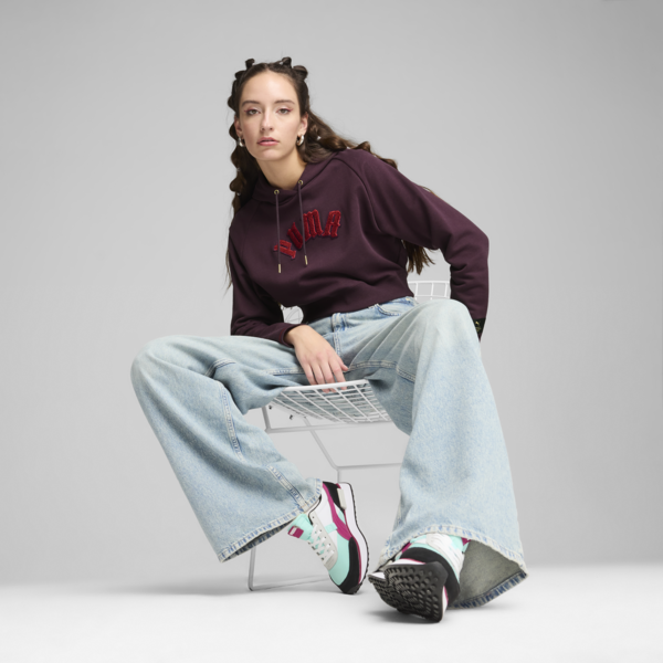 CLASSICS Relaxed Hoodie Women, Midnight Plum, large-MEX