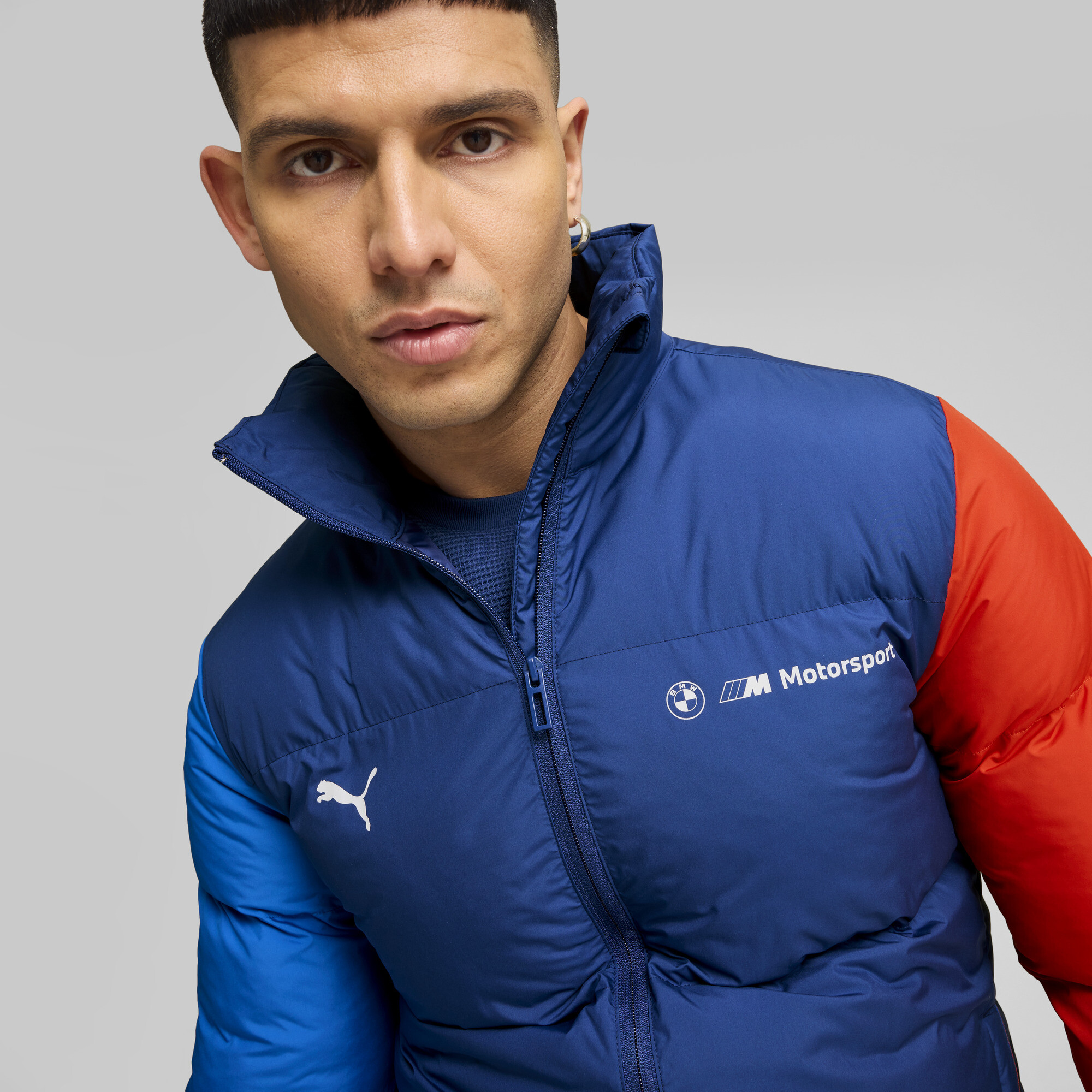 Men's Puma BMW M Motorsport ESS+ Puffer Jacket, Blue, Clothing