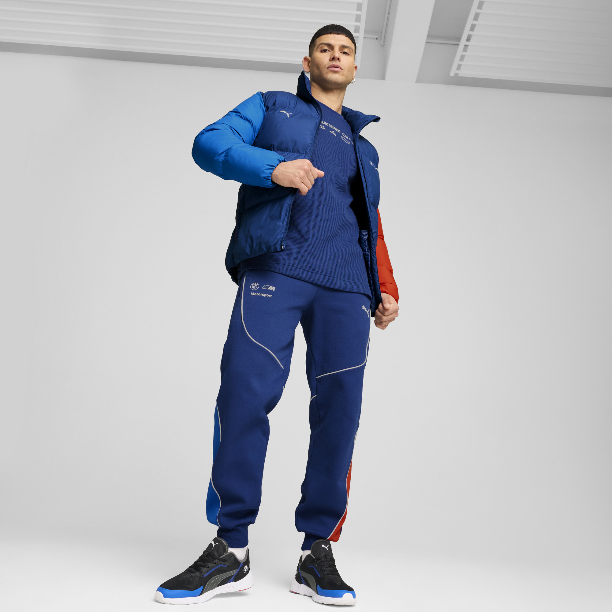 Men's Puma BMW M Motorsport ESS+ Puffer Jacket, Blue, Clothing