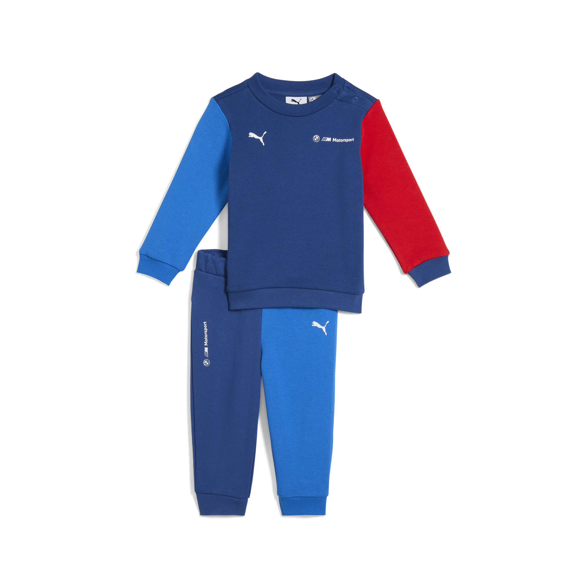 Puma BMW M Motorsport Jogginganzug Kleinkinder | Mit Plain | Pro Blue/M Color | Größe: 9-12M