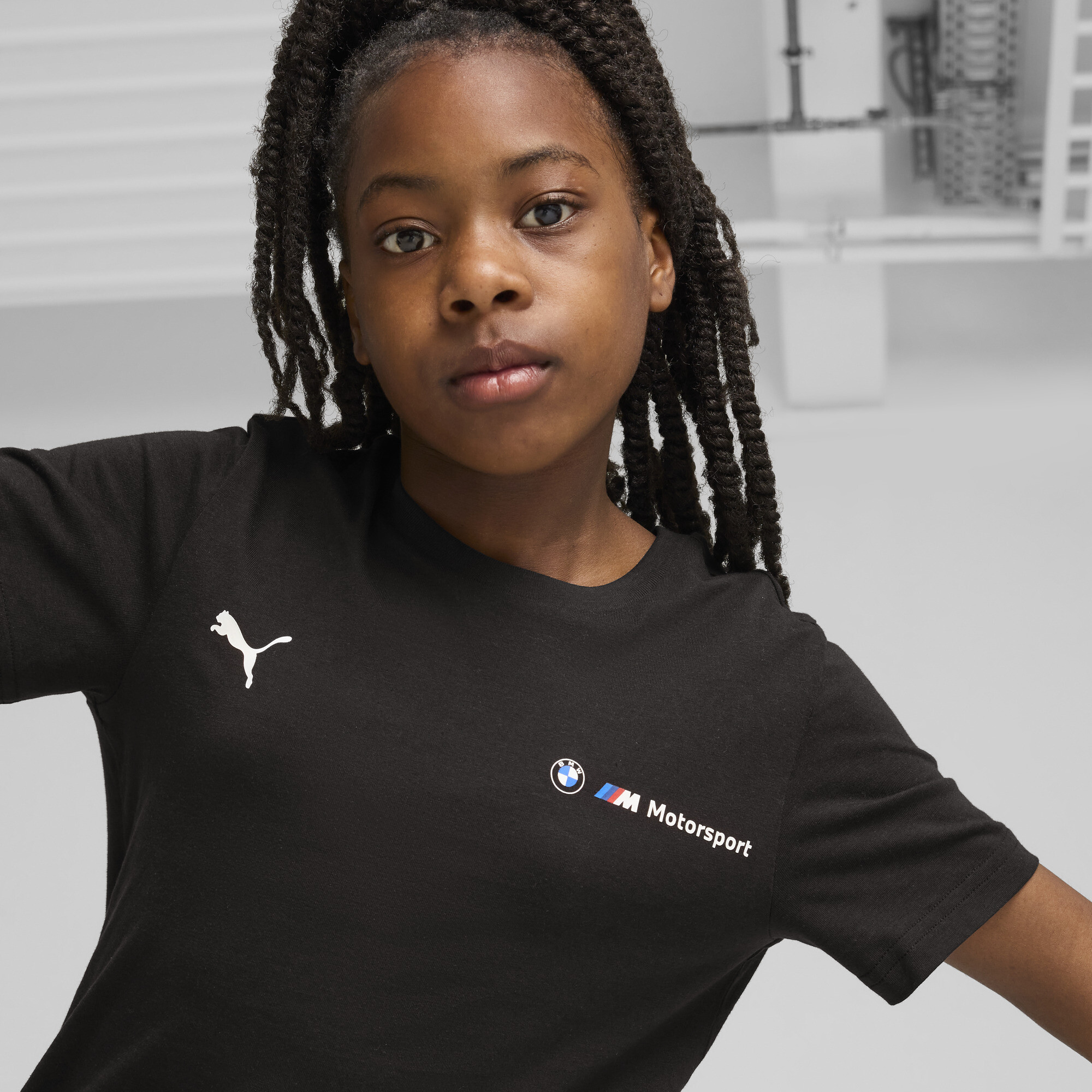 PUMA BMW M Motorsport ESS+ T-shirt met logo, Zwart, Maat 13-14Y thumbnail 6