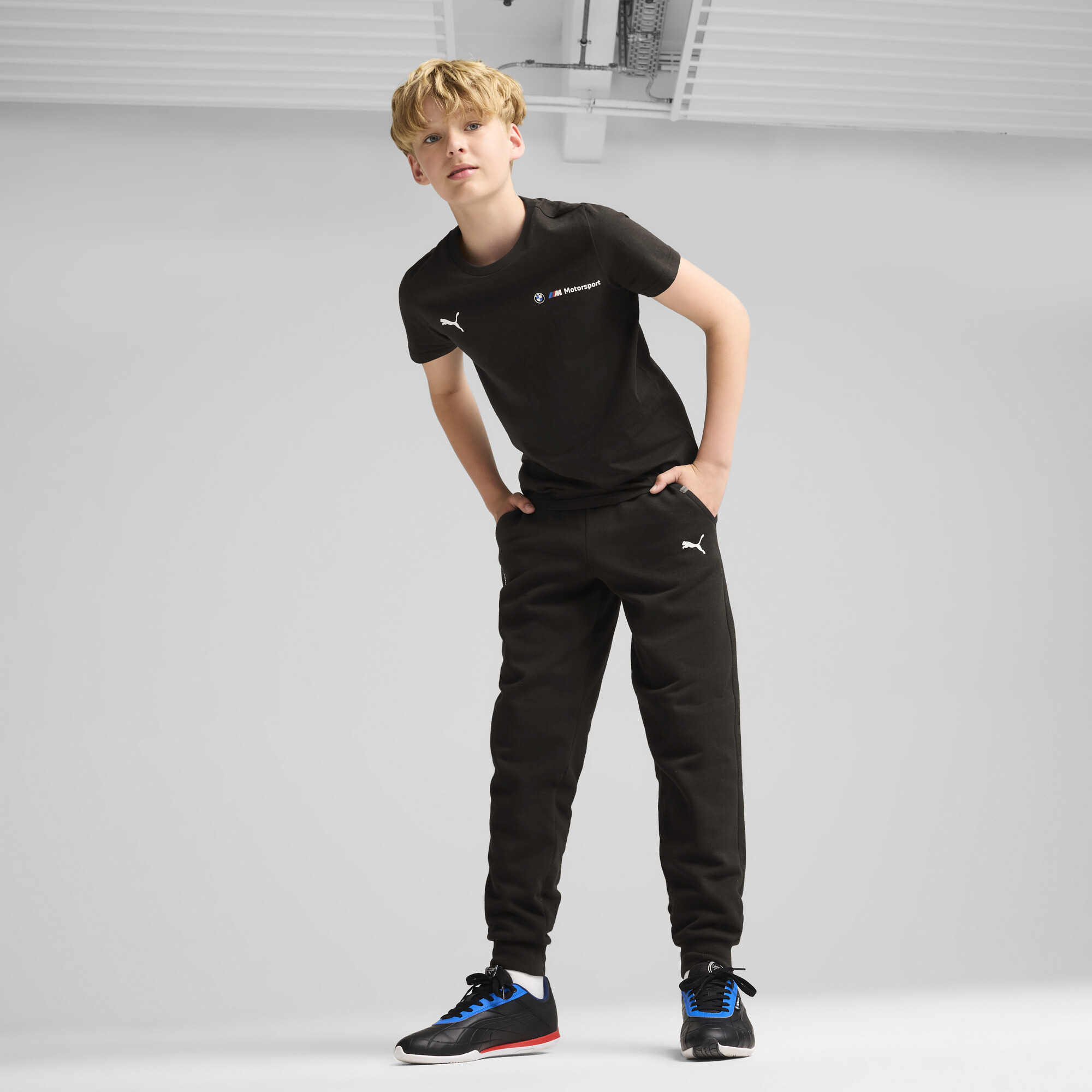 PUMA BMW M Motorsport ESS+ T-shirt met logo, Zwart, Maat 13-14Y thumbnail 5