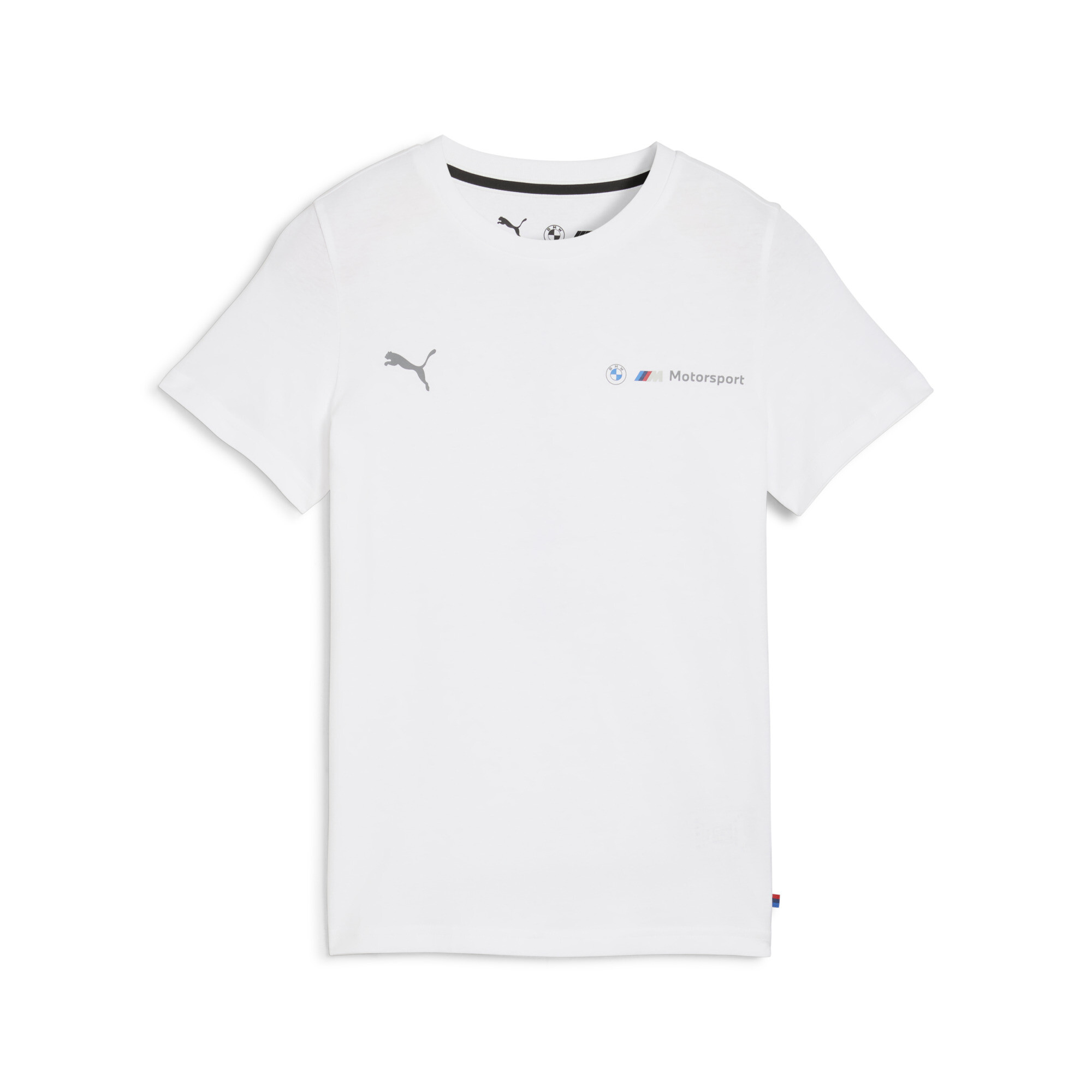 PUMA BMW M Motorsport ESS+ T-shirt met logo, Wit, Maat 4-5Y thumbnail 3