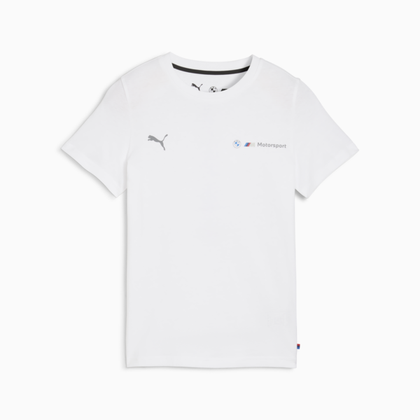 BMW M Motorsport ESS+ Logo Tee Youth, PUMA White, large-ZAF