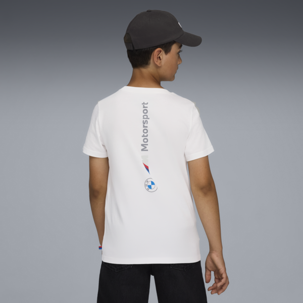 BMW M Motorsport ESS+ Logo Tee Youth, PUMA White, large-ZAF