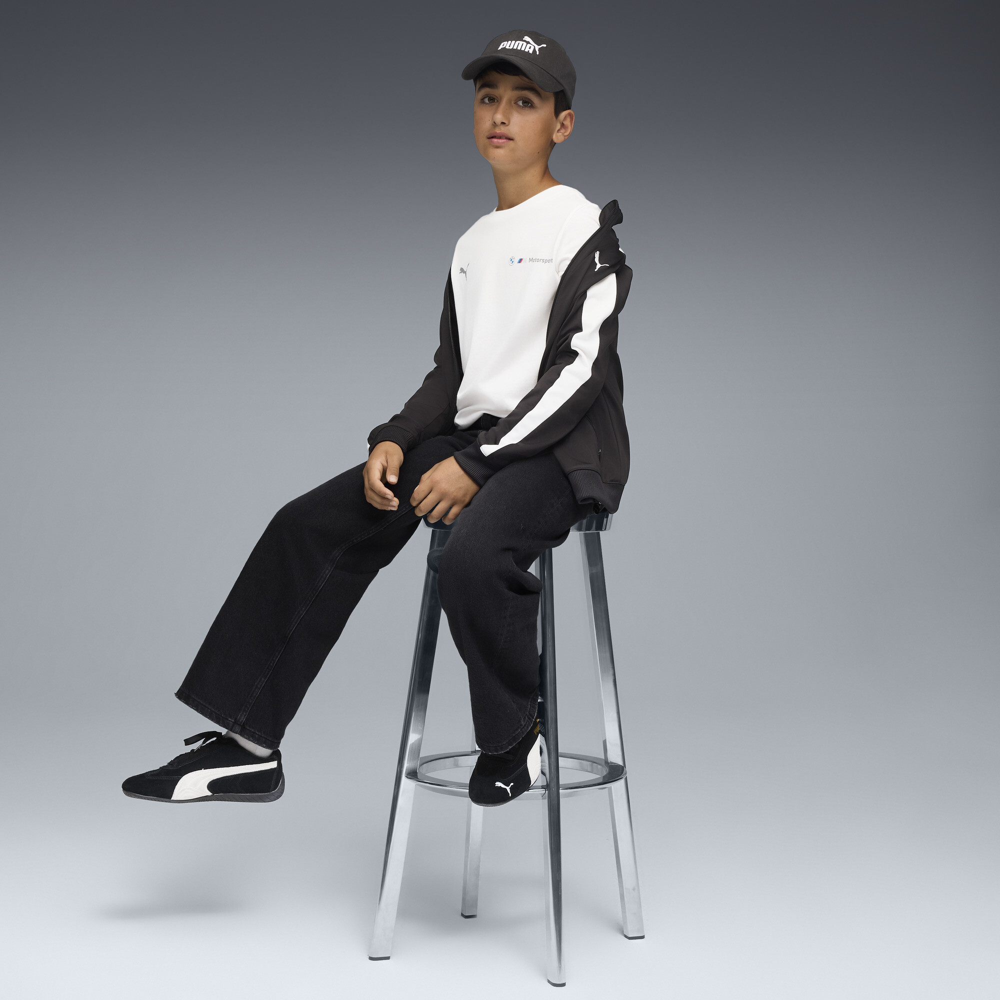 PUMA BMW M Motorsport ESS+ T-shirt met logo, Wit, Maat 4-5Y thumbnail 5