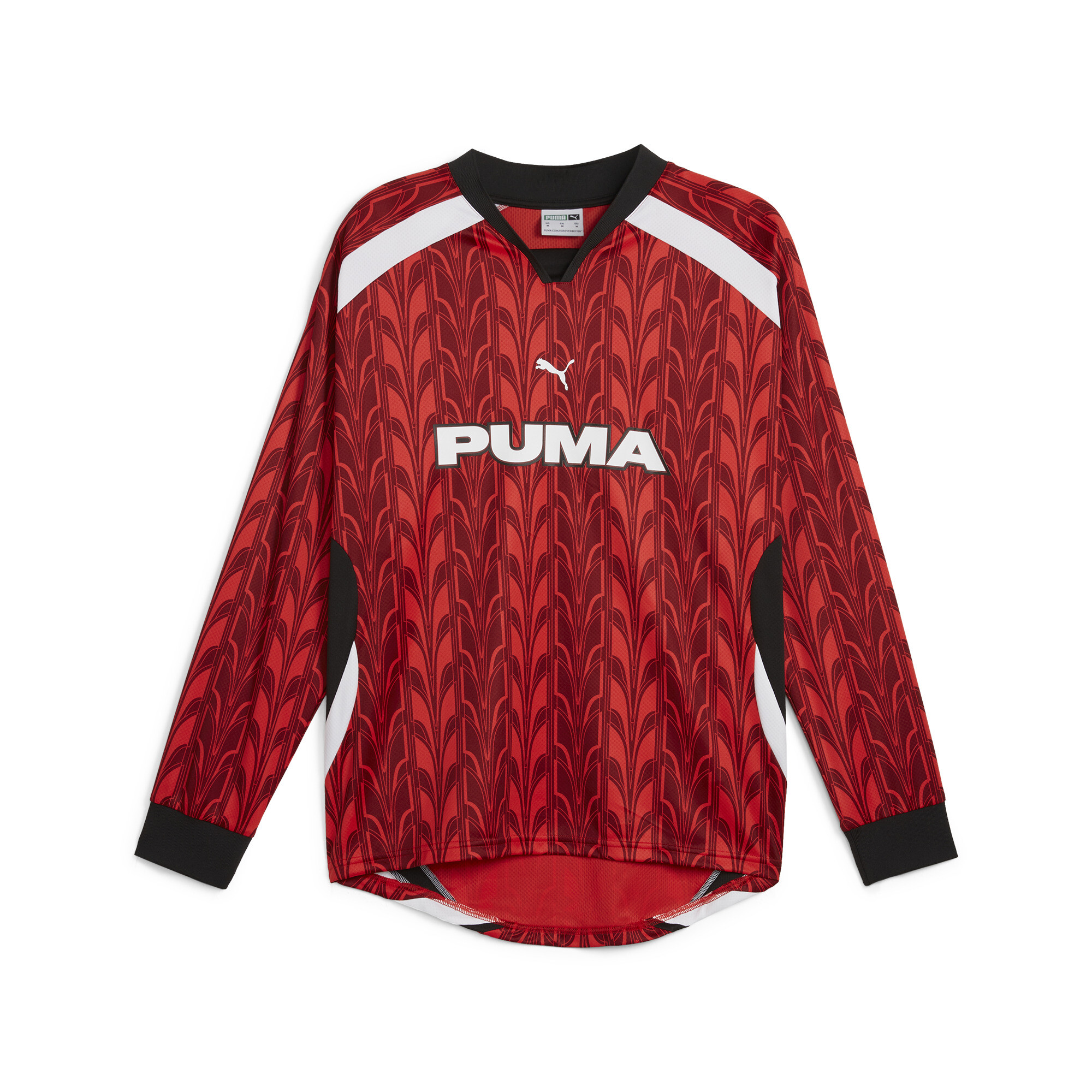 Puma Langärmeliges Fußballtrikot Unisex | Mit Other Pattern | Intense Red/Aop | Größe: XL