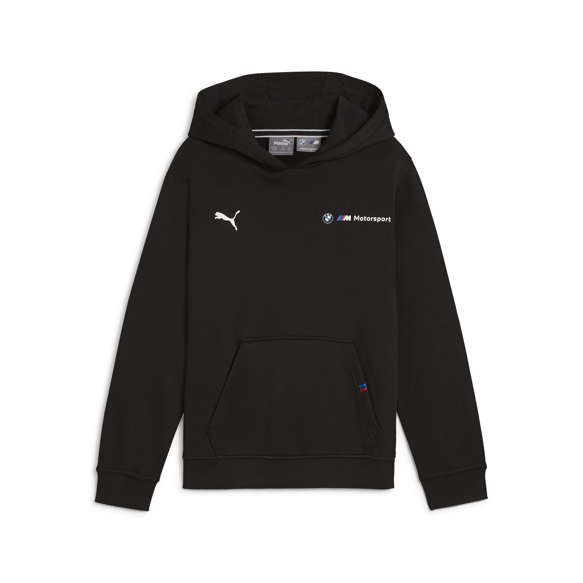 Puma BMW M Motorsport ESS+ Fleece-Hoodie Teenager Für Herren Für Damen Für Kinder | Mit Plain | Black | Größe: 11-12Y