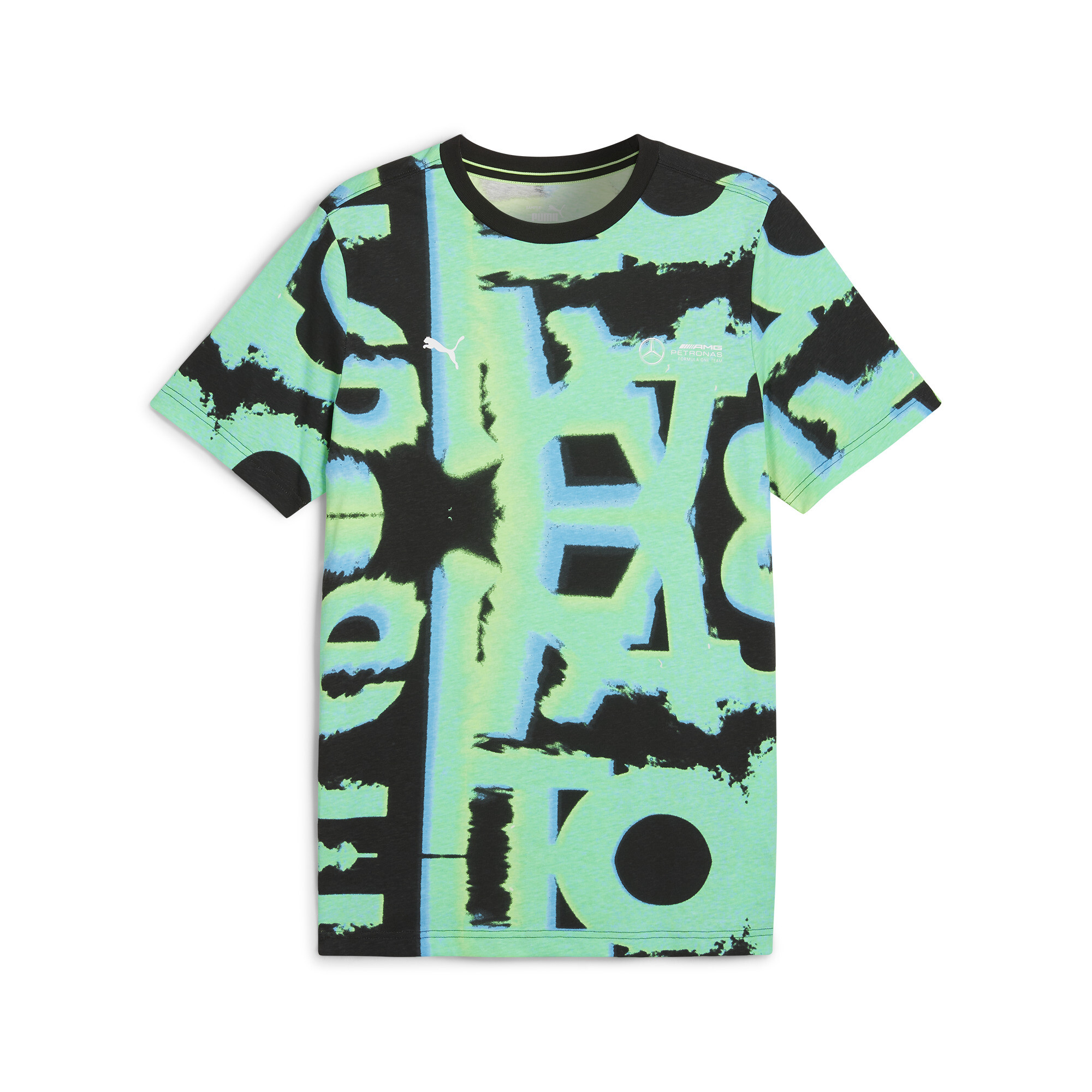 メンズ メルセデス MAPF1 ネオン エナジー AOP 半袖 Tシャツ