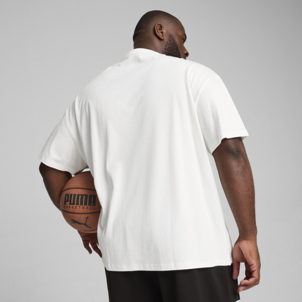 Crowd Craze Basketball Tee Men, PUMA White, large-ZAF