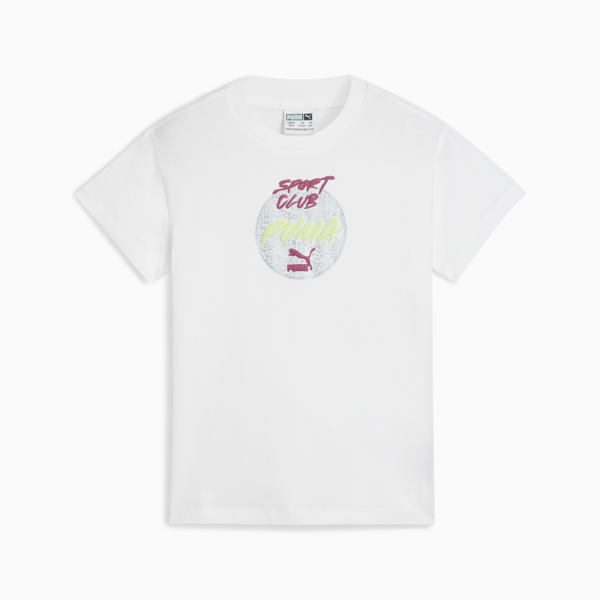 GRAPHICS Sportsclub Tee Youth, PUMA White, large-MEX