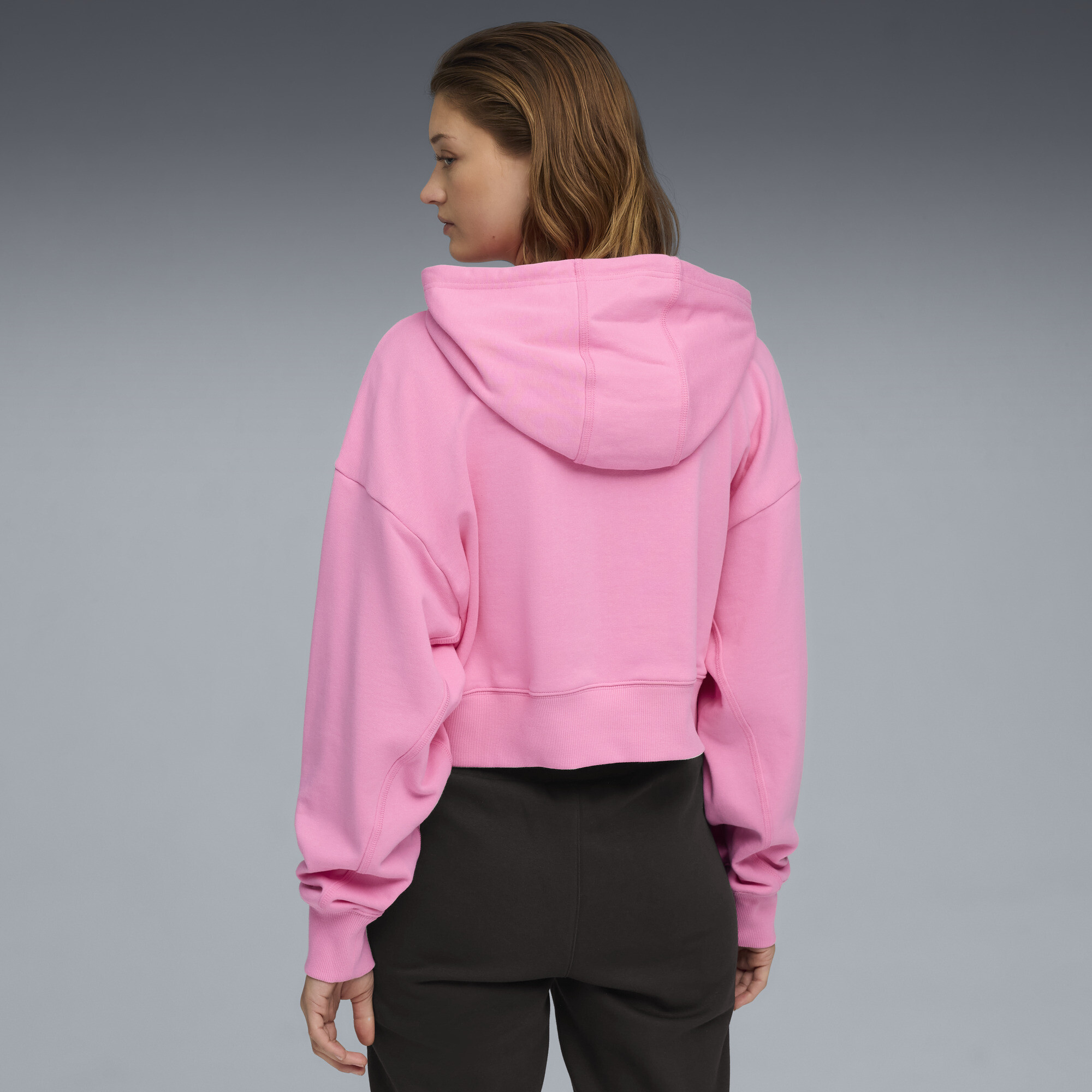 PUMA Pivot basketbalhoodie voor Dames, Roze, Maat S thumbnail 5