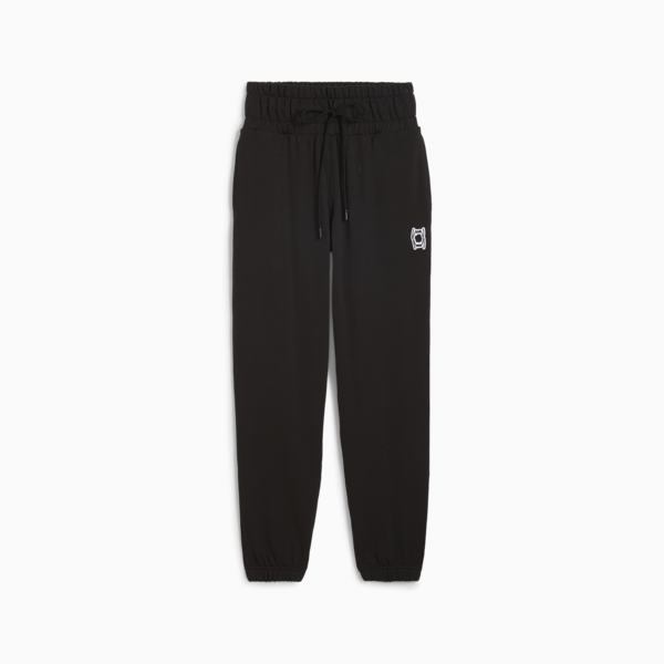 Pivot Basketball Sweat Pants Women, PUMA Black, large-MEX