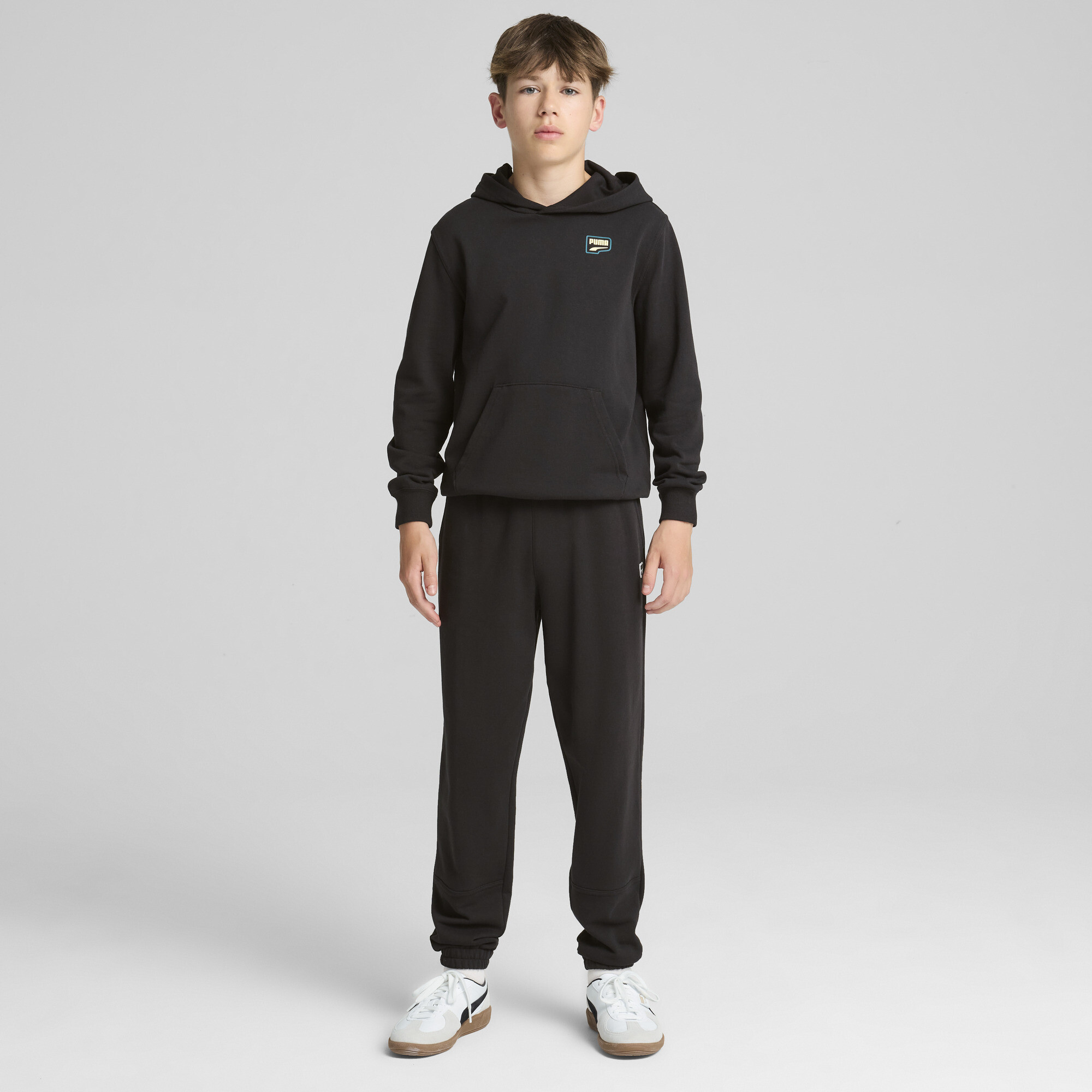 Men's Puma DOWNTOWN Sweatpants Youth, Black, Size 9-10Y, Clothing