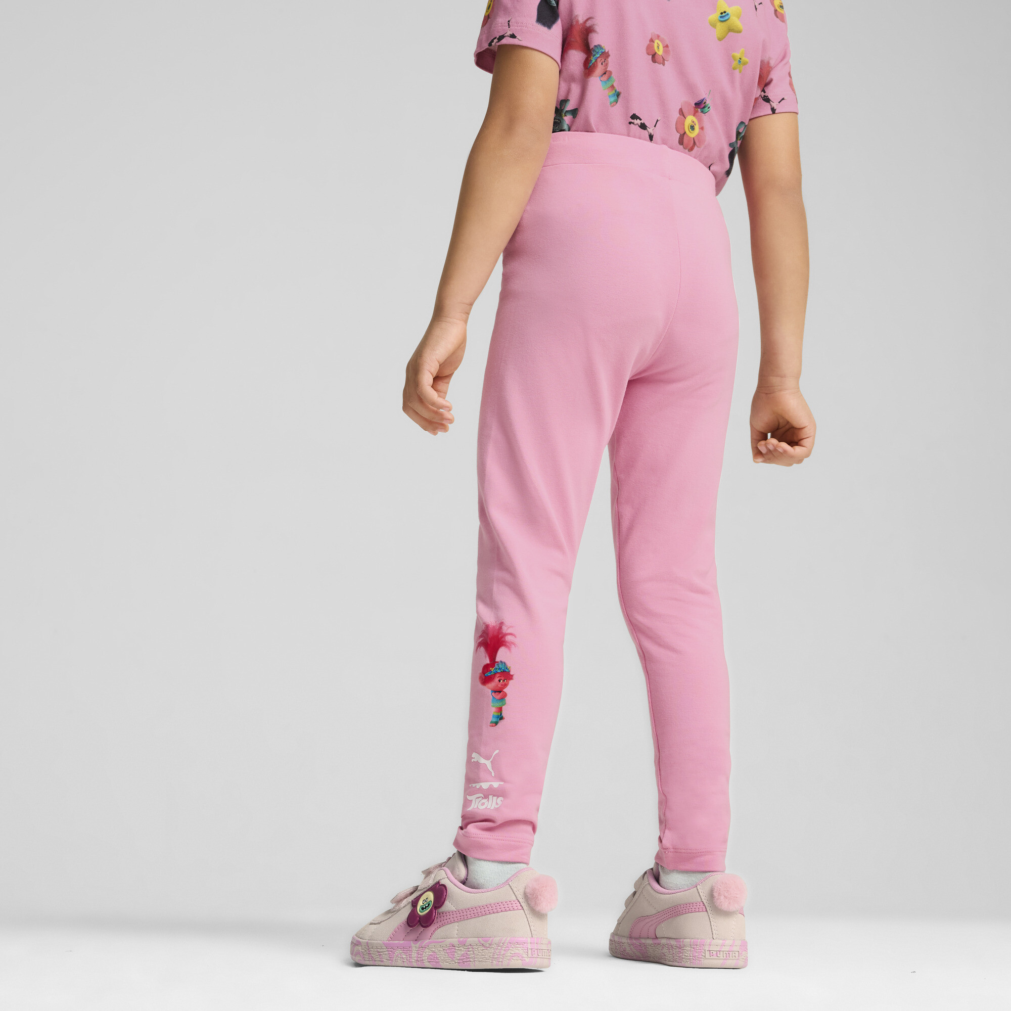 PUMA X TROLLS Leggings Kids In Pink, Size 3-4 Youth, Cotton