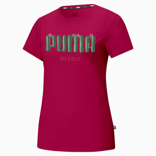 PUMA NOPAL Women's Tee, Garnet Rose, large-MEX