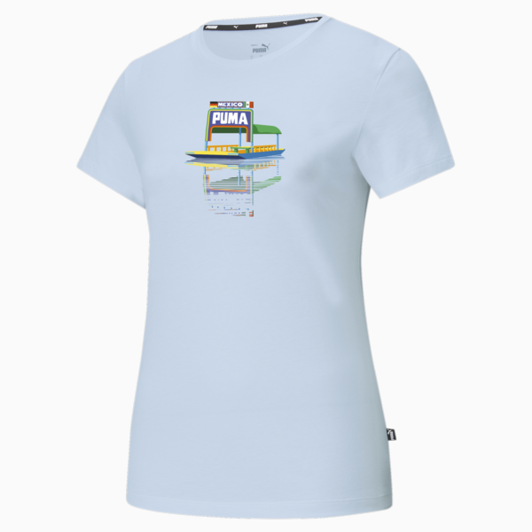 TRAJINERA Women's Tee, Icy Blue, large-MEX
