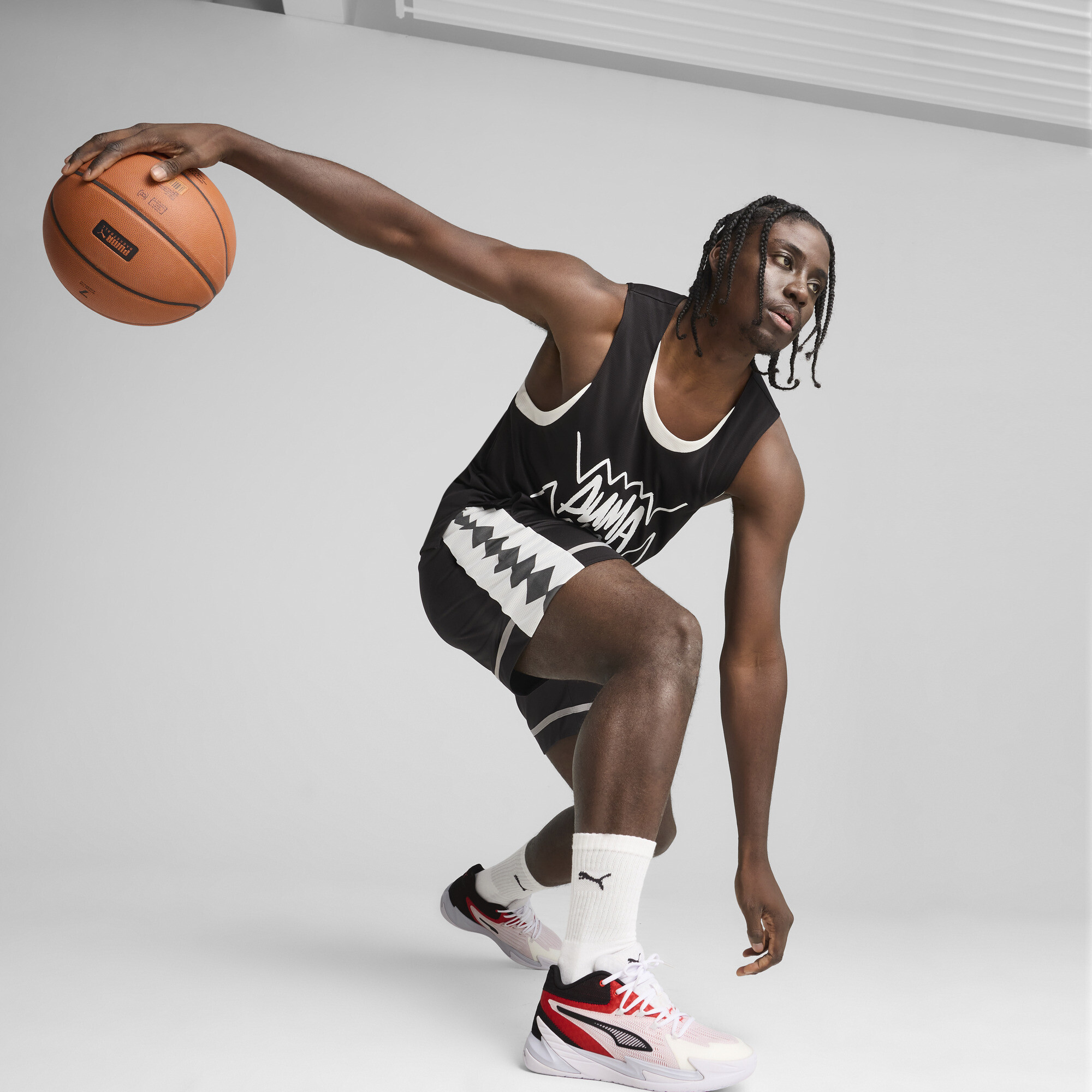 PUMA The All Jaws basketbalshort voor Heren, Zwart, Maat XXL thumbnail 3